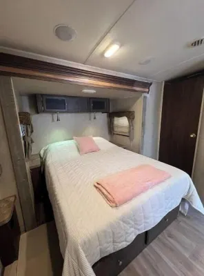 RV camper in a peaceful place