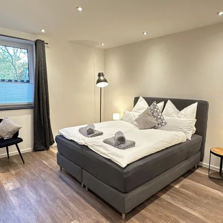 Elegant new building between Hamburg & Lübeck, Baltic Sea with parking lot in Reinfeld