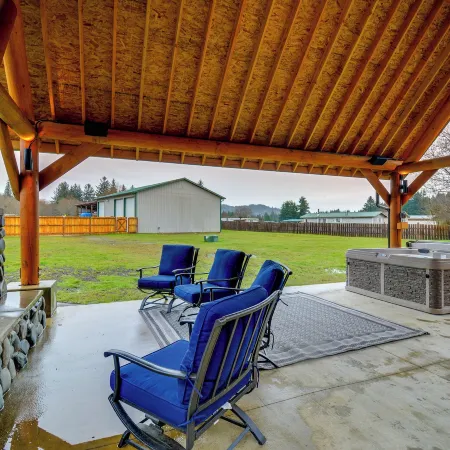 Pavilion w/ Hot Tub! Trybett Cabin 2 in Forks