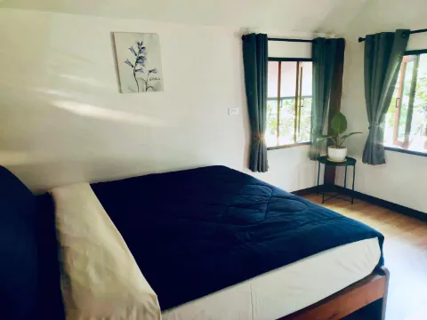 ห้องเตียงคิงไซส์พร้อมระเบียงและวิว