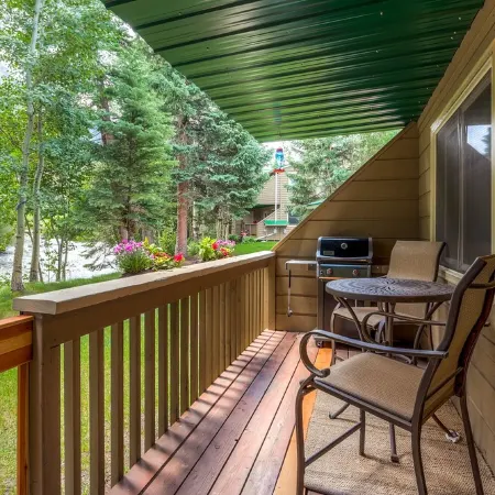 Cozy Creekside Condo (ground level, end unit)