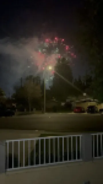 Walk across the street to Disneyland parking.  Fireworks show from front porch!