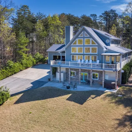 Luxury Home with Amazing Lake & Mountain Views, Game Room, Hot Tub, Lake Access!
