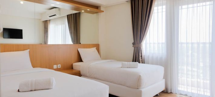 Twin Bed Studio Room at Annora Living Apartment Hoteles en Tangerang