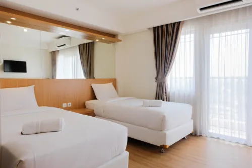 Twin Bed Studio Room at Annora Living Apartment فنادق في Tangerang