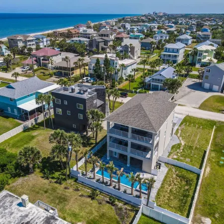 Villa Nautilus New Lux 3 Story Pool Hot Tub Home with Elevator- Steps Away from the Beach