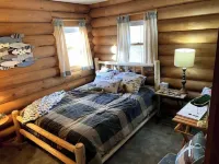 Lucky View Lodge Log Cabin on Big Butternut Lake Luck, WI 3 acre 300ft lakeshore