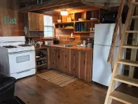 The Bluegill A-frame cabin at Bluegill Lake Cabins