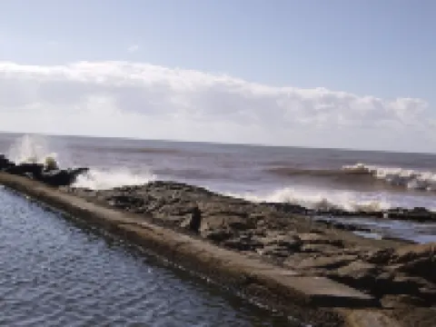 Breaker views on Manaba's main beach.