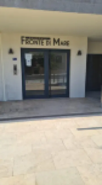 Standing apartment seen on sea