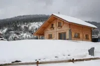 Charming chalet located on the edge of a lake with views of the ski slopes