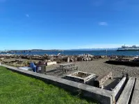 Beach house with views of Puget Sound, ferry, North Cascades, Mt Baker, Rainier.
