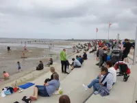 Apartment lighthouse at the sandy beach-balcony-2 double-bedroom-balcony-dogs on request