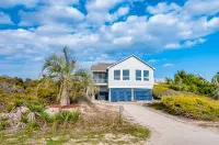 Sunset Bliss - Ocean Views, Two Golf Carts, Screen Porches 禿頭島住宿飯店