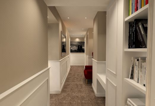 두오모 룸의 현대적인 객실 내부