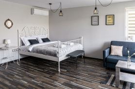 Classic, modern with a hint of glam studio, 5 minutes from center