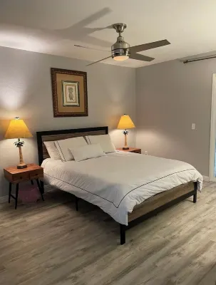 WiFi, gym, pool, spas, pet, gates, laundry, patio, walk to beach