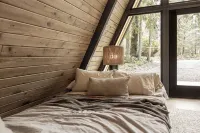 Mt. Rainier Luxe A-Frame: Hot Tub, Sauna, Firepit with King Size Bed Lafa Cabin