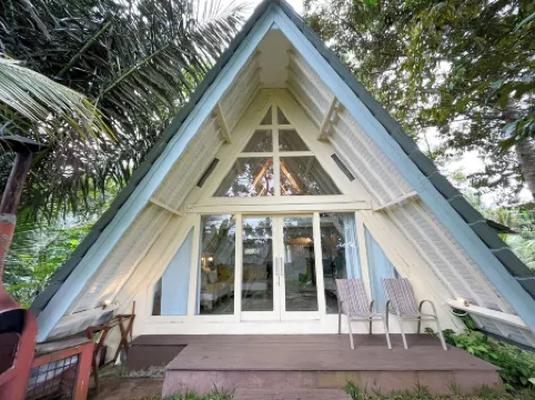 Frame Cabin with Endless Rice Field View