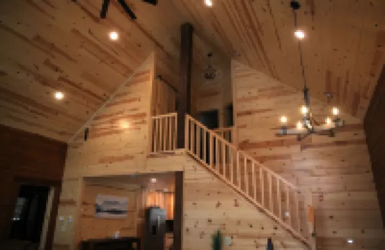 Brand NEW Cabin in the Pines w Private Lake Hotels in Burnett County