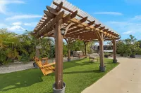 Cape Heaven, heated pool, and volleyball court, and park.