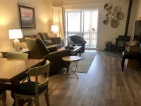 Family condo, walk to ski area, private fishing pond and playground