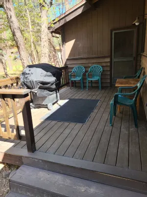 Rustic/ modern peaceful cabin. Excellent ambiance.
