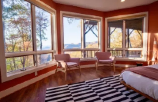 Amazing views at L’Oursière in Bear Lake Reserve, from the new  hot tub. Hotels in 