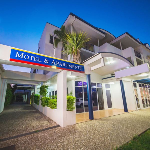 Motel and apartment accommodation exterior in Rockhampton, Queensland