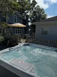 lake Max beach access with a hot tub