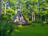 Pet Friendly A-Frame Cabin @ Dawson Lake/Moraine View State Park