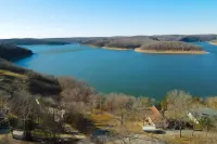 Lake Norfork view and easy access from this remodeled oasis that sleeps 14!