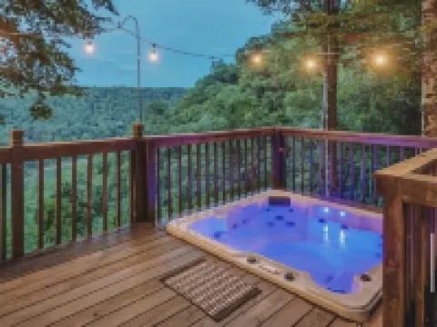 2 Cabins + Treehouse 50 Acres, FirePit, Sauna, Cold Plunge, Hot Tub, Petting Zoo