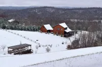 Blue Ridge Mountain View Huge Log Cabin Sleeps 18. Outdoor Living & Game Room