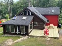 Cozy Modern 4 Bedroom Log Cabin on 45 Secluded Acres in the Berkshires