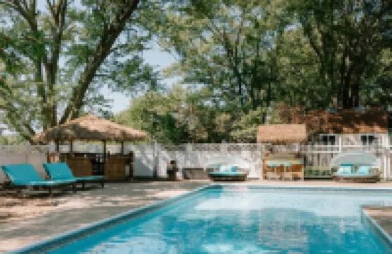 Hot Tub, Pool, and Outdoor Entertainment Area - Spacious Oasis