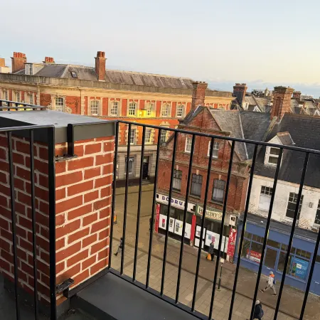 2 Bedroom Apartment with Balcony, Double Bed & Single Bed in living Room