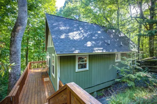 Visit #mytreetophideaway located in Banner Elk, NC, nestled high in the trees.