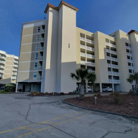 Beautiful condo with personal balcony in our oceanfront complex .