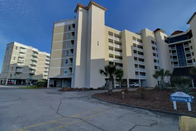Beautiful condo with personal balcony in our oceanfront complex .