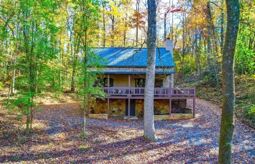 1.5 mi to Dtwn, romantic, secluded yet centrally located, Hot tub,🔥pit,fireplace