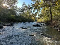 Cozy country home with a beautiful creek at the back of the property.