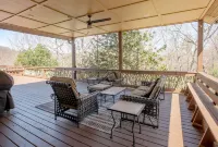 Waterfall View! Large Deck, Hot Tub, Outdoor Fire Pit!