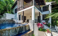 5-Bd Beachfront, Ocean-View Hillside Home - Private Pools