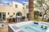 Stunning Pool and Hot Tub with Designer Kitchen - Luxurious Pueblo Revival Oasis