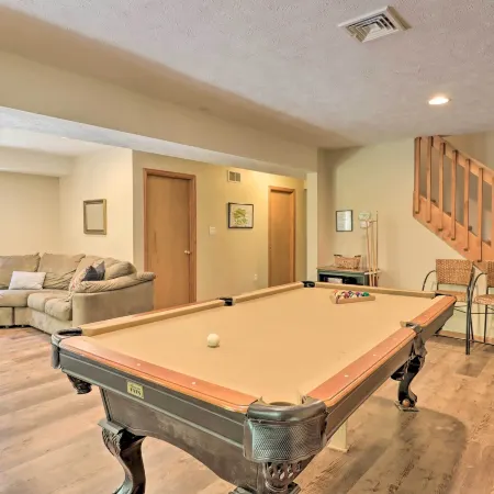 Deck, Hot Tub & Game Room: Lake Harmony Home
