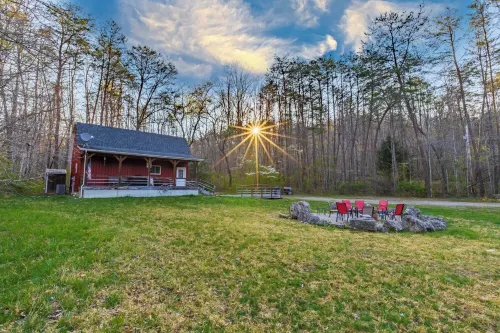 Escape to the Red Barn! Private Retreat on 8 Acres w/Firepit & Stocked Pond!