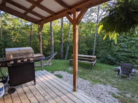 Cabin surrounded by Wayne National Forest and the Baileys Trail System