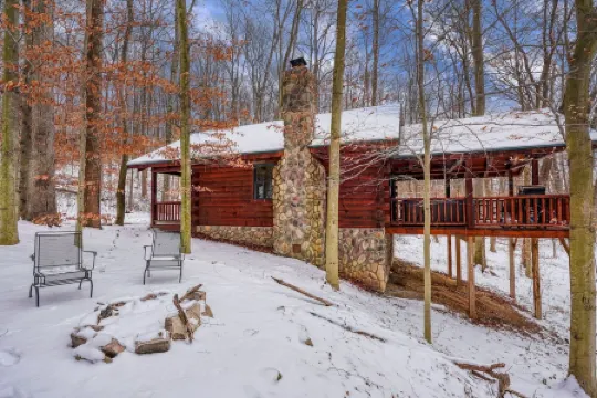 Over the hill and through the woods, to the Cozy Cub cabin we go.