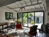 Double house interior patio 100m from the dune 8 to 9 pers